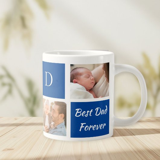 Dad's Collage photo, Capturing Precious Moment ジャンボコーヒーマグカップ