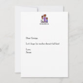 Dad's Doing Son's Homework Flat Card (裏面)