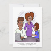 Dad's Doing Son's Homework Flat Card (正面)