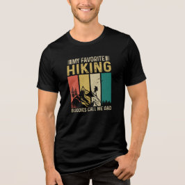 Dad's Favorite Hiking Buddies Retro Sunset トライブレンドＴシャツ
