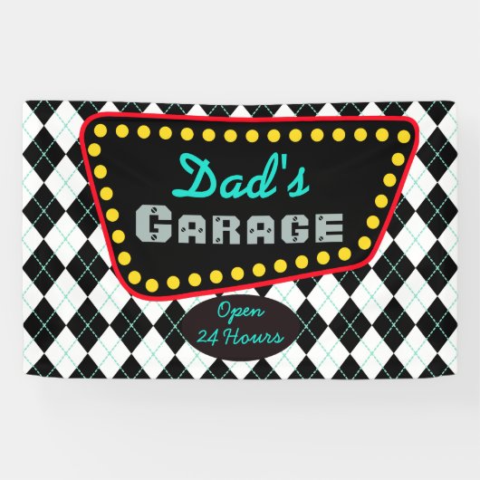 Dad's Garage Sign Banner Gift 横断幕 (横)