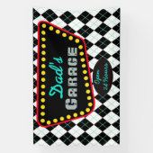 Dad's Garage Sign Banner Gift 横断幕 (縦)