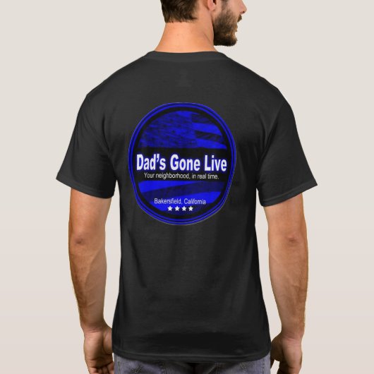 Dad's Gone Live ブルーロゴ Tシャツ (裏面)