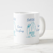 Dads Gone Surfing, Fun Beach Father’s Day Gift ジャンボコーヒーマグカップ (正面右)