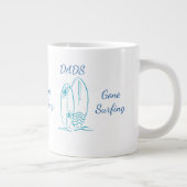 Dads Gone Surfing, Fun Beach Father’s Day Gift ジャンボコーヒーマグカップ (右)