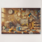 Dad's Messy Desk Funny Father's Day Gift ジグソーパズル (横)