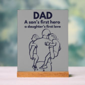 Dads Son Daughter-Inspirational Fathers Day Quote アクリルサイン (ニュートラル)