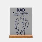 Dads Son Daughter-Inspirational Fathers Day Quote アクリルサイン (正面)