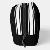 Dad's White Racing Stripe Black Overnight Bag ドップキット (右)