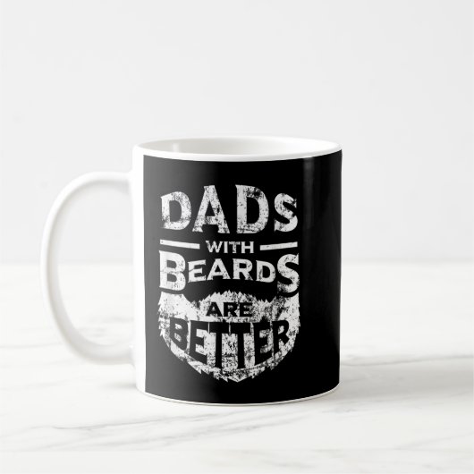 Dads with Beards are Better Distressed コーヒーマグカップ (左)