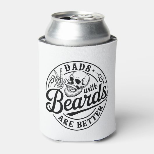 Dads With Beards Are Better Father’s Day Skull 缶クーラー (缶正面)