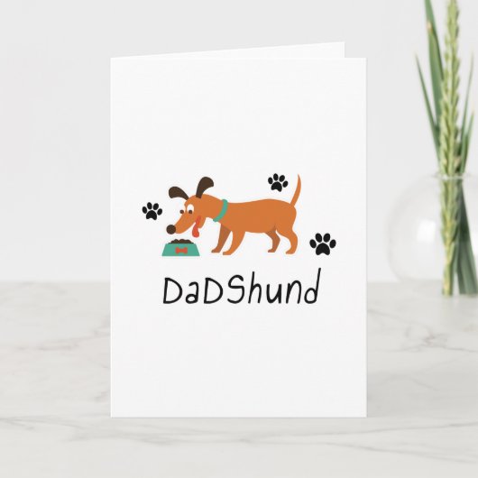 DadShundのダックスフントおもしろいな愛犬ペットギフト カード (正面)