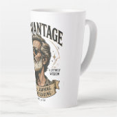 DADVANTAGE 未だ学び未だ導く レトロなパパ カフェラテマグ (右アングル)