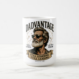 DADVANTAGE 未だ学び未だ導く レトロなパパ コーヒーマグカップ