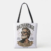 DADVANTAGE 未だ学び未だ導く レトロなパパ トートバッグ (裏面)