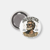 DADVANTAGE 未だ学び未だ導く レトロなパパ マグネット (正面/裏面)