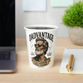 DADVANTAGE 未だ学び未だ導く レトロなパパ 紙コップ
