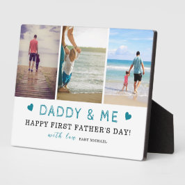 Dadyy & Me' 3-Photo Collage 1st Father's Day フォトプラーク