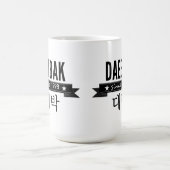 Daebakは韓国語で「すごい」を意味します コーヒーマグカップ (中央)
