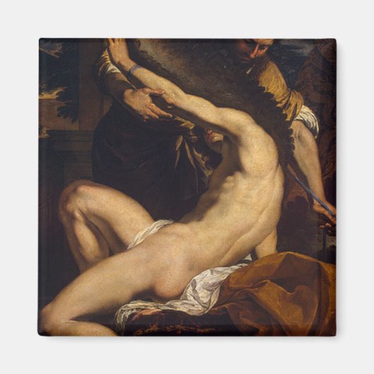 DaedalusとIcarus by Charles Le Brun マグネット (正面)