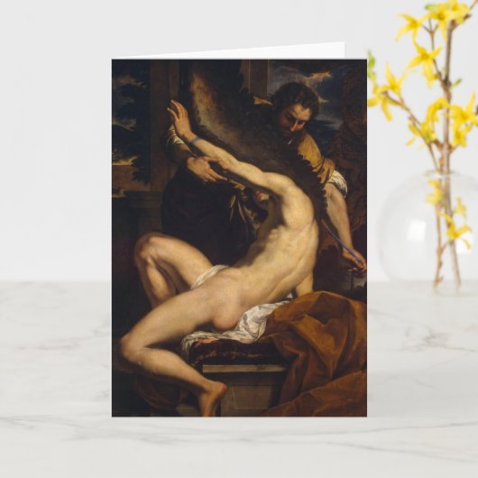 Daedalus and Icarus Fine Art Greetings Card カード (黄色い花)