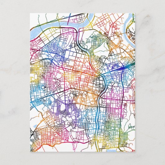 Daegu South Korea City Map ポストカード (正面)