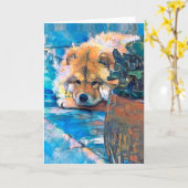 DAEJAアットザビーチハウスアートカード カード (黄色い花)