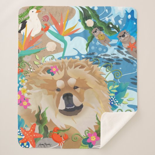 DAEJA MAKING WAVES medium sherpaブランケット シェルパブランケット (正面)