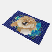 DAEJA VUの食事-青い点屋内か屋外のドア・マット ドアマット (アングル)