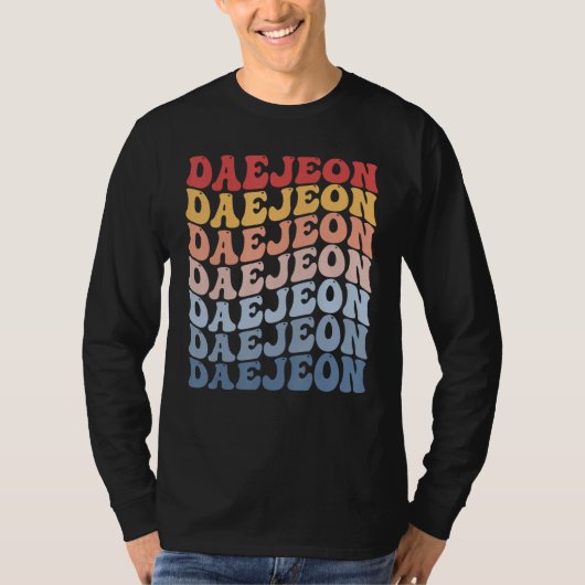 Daejeon City Groovy Retro Tシャツ (正面)