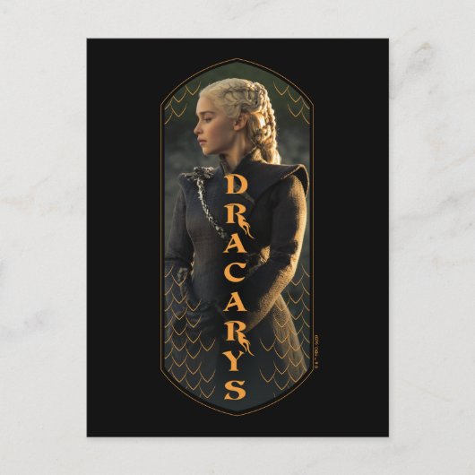 Daenerys Targaryenグラフィック「ドラカリス」 ポストカード (正面)