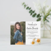 Daffodilお祝いのLife Photo Card 招待状 (スタンド正面)