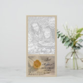 DaffodilとPearlsたった今結婚しましたフォトカード 案内状 (スタンド正面)