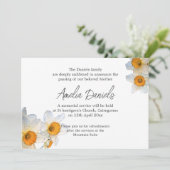 Daffodilエレガント葬儀アナウンスメントカード 招待状 (スタンド正面)