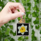 Daffodilクローズアッププレミアムキーチェーン キーホルダー (手)