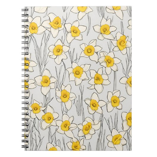 Daffodilデザインスパイラルノートブック ノートブック (正面)