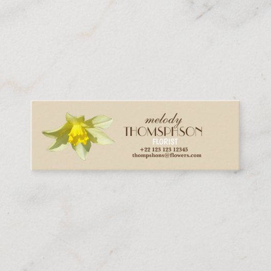 Daffodilフォトフローラ名刺 スキニー名刺 (正面)