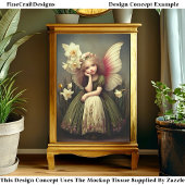 Daffodilフラワーガールフェアリー、緑のDL5LFデコページ 薄葉紙