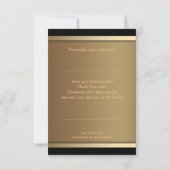 Daffodilフラワーサンキューノート 招待状 (裏面)