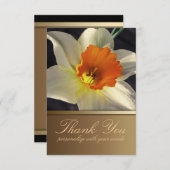 Daffodilフラワーサンキューノート 招待状 (正面/裏面)
