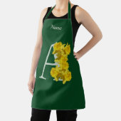 DaffodilモノグラムイニシャルAあなたの名前 エプロン (インサイチュ)