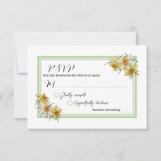 Daffodil応答カード 出欠カード (正面)