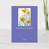 Daffodil水彩花フローラ母の日カード カード (裏面)