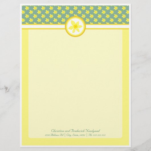 Daffodil結婚のレターヘッド レターヘッド (正面)