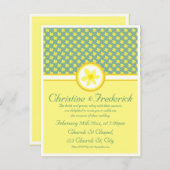 Daffodil結婚の招待状 インビテーションポストカード (正面/裏面)