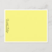 Daffodil結婚の招待状 インビテーションポストカード (裏面)