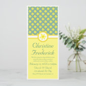 Daffodil結婚、4"x9.25"の招待 招待状 (スタンド正面)