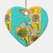 Daffodil花フローラ愛おばあちゃん装飾 セラミックオーナメント (裏面)