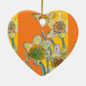 Daffodil花フローラ愛おばあちゃん装飾 セラミックオーナメント (裏面)