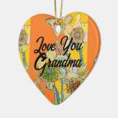 Daffodil花フローラ愛おばあちゃん装飾 セラミックオーナメント (左)